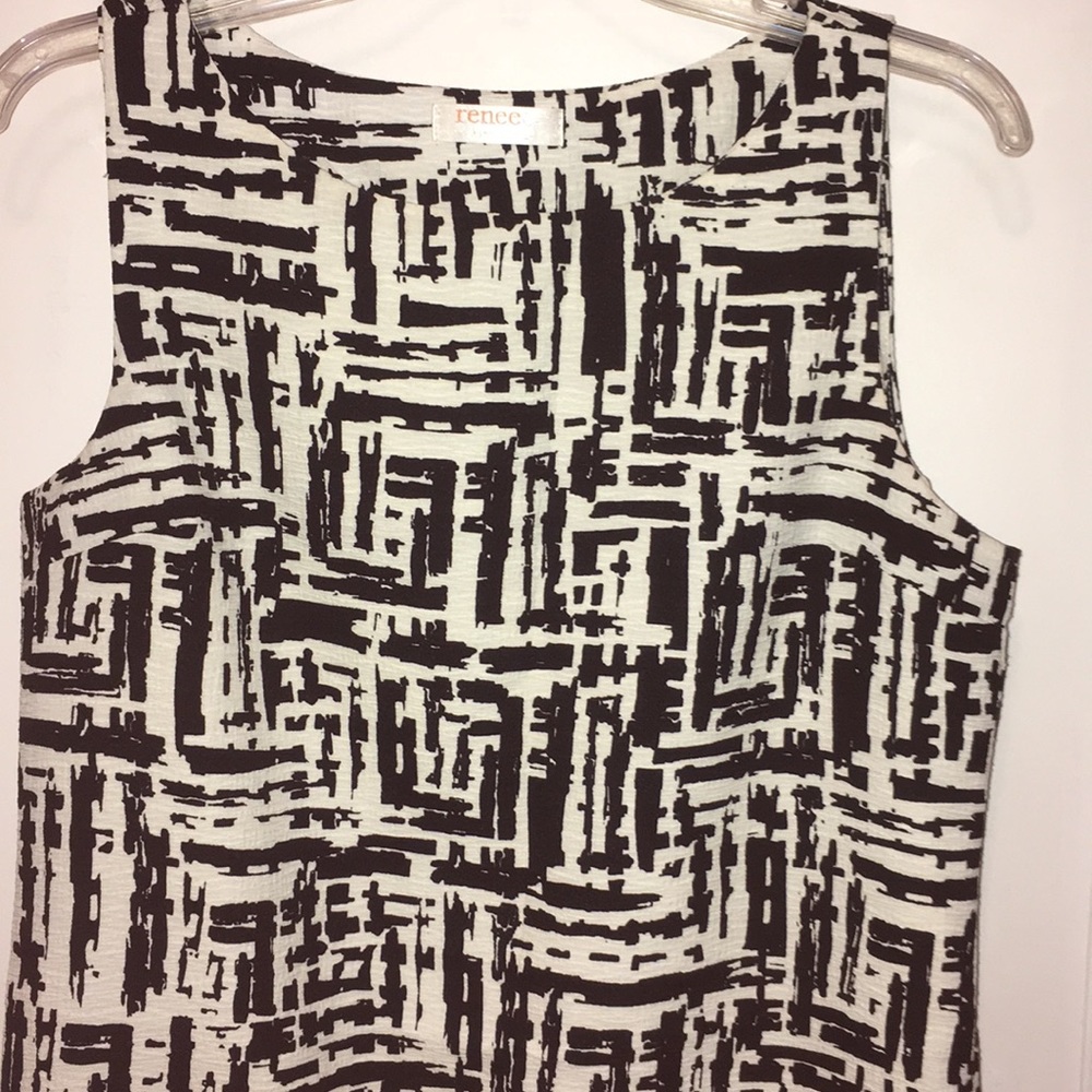 Black and off white shift dress. Like new!